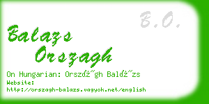 balazs orszagh business card